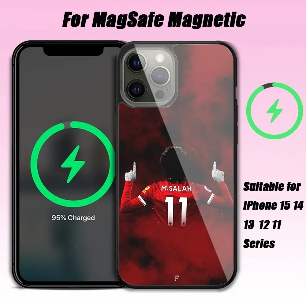 Mohamed Salah Magsafe Magnetic Phone Case Coque For IPhone 16 15 14 13 12 11 Pro Xs Max Mini Plus Funda