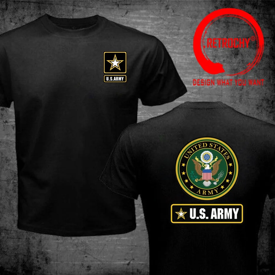 United States Army US Army T Shirt Men Fashion Trendy Casual Clothing Stylish Tops Tee Shirt Leisure Tshirt Men's T-Shirt
