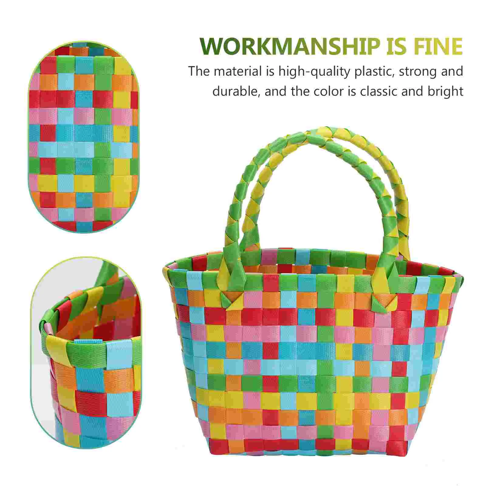 Woven Handbag Storage Basket Grocery Tote Fashionable Small Messenger Crossbody Bags for Women