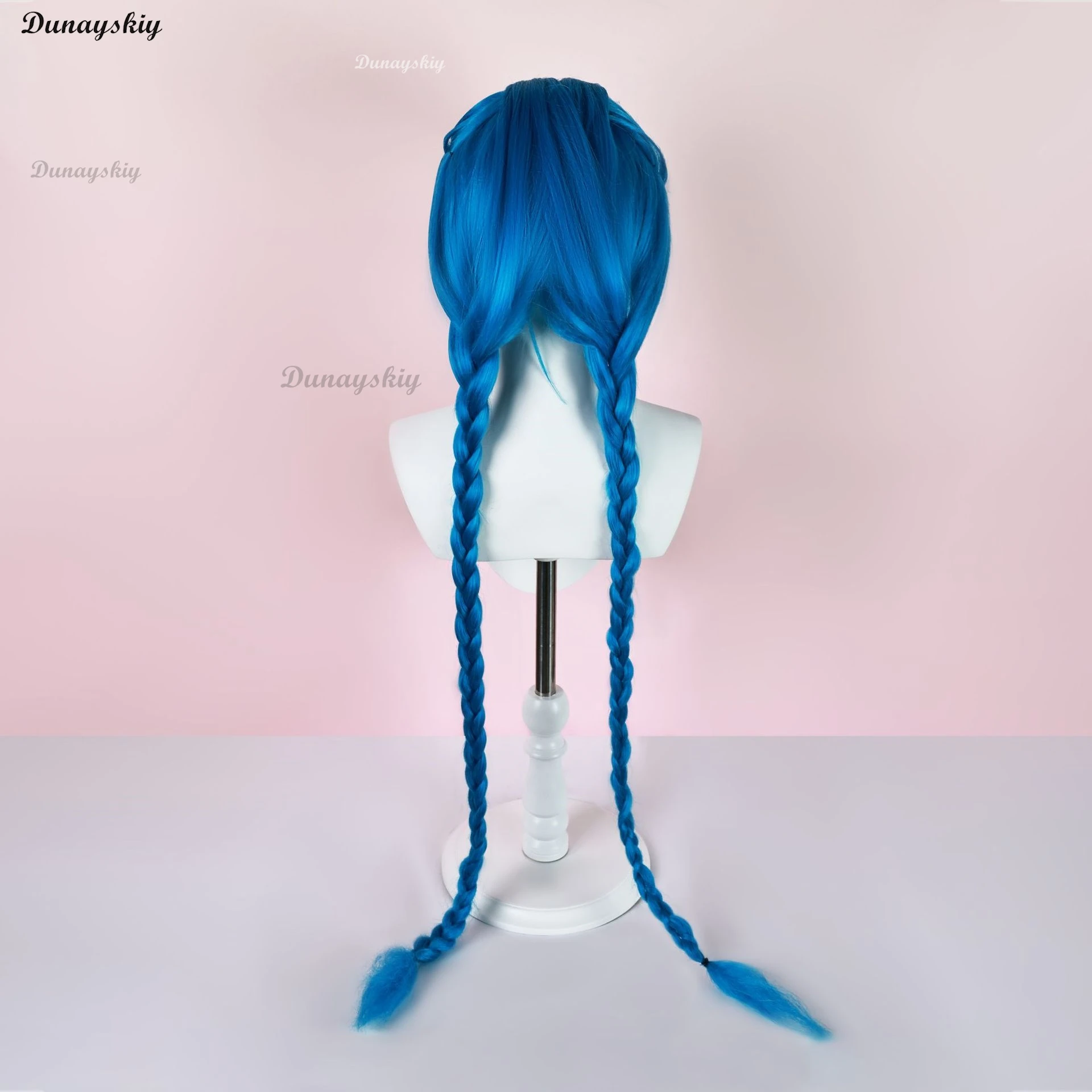 Anime League of Legends Temporada 2 LOL Arcane Jinx Cosplay peluca sombrero Prop azul púrpura Jinx peluca para Halloween carnaval personalizado