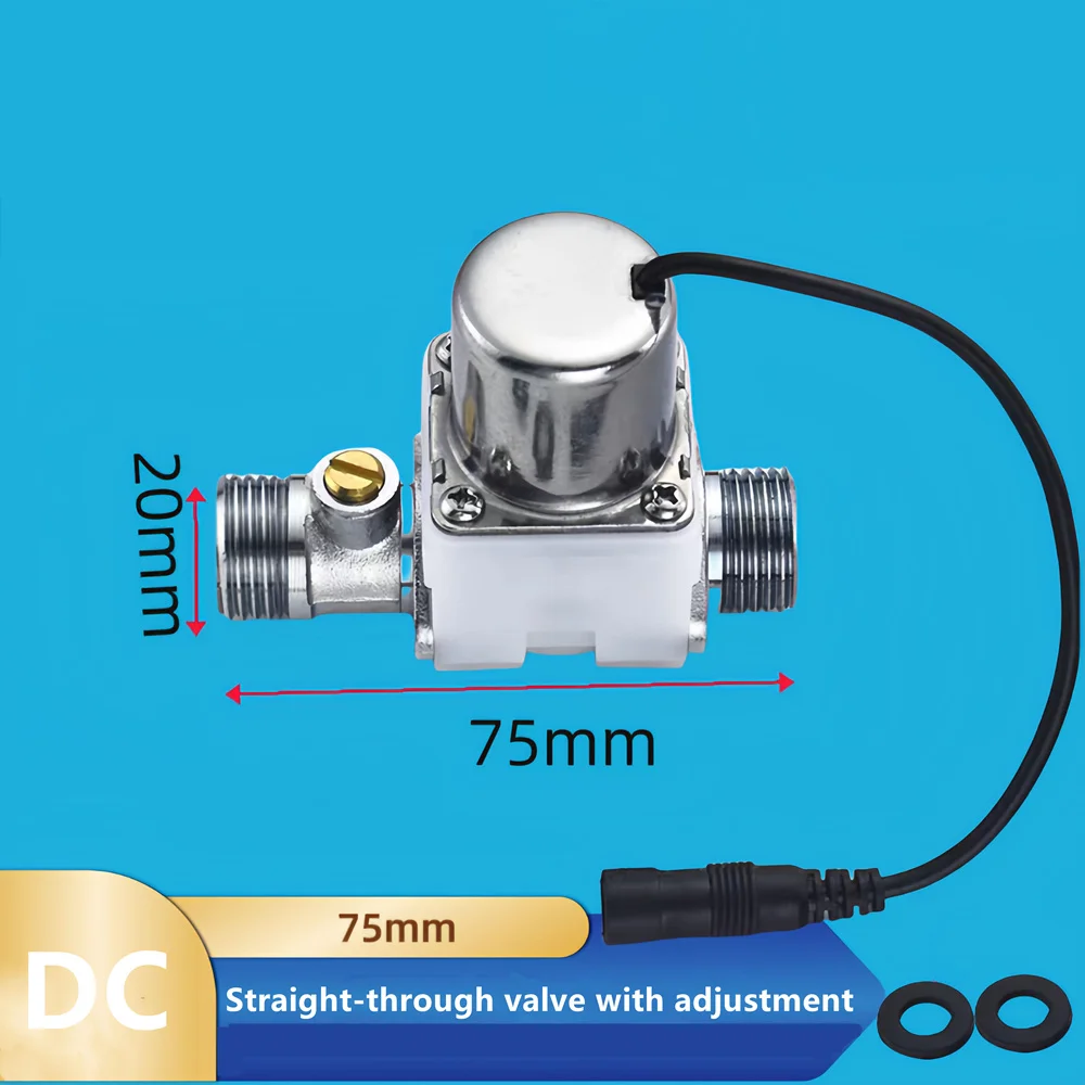 Touchless Urinal Flush Valve with Infrared Sensor, 6V Solenoid Valve battery box Transformer Accessories,J18062