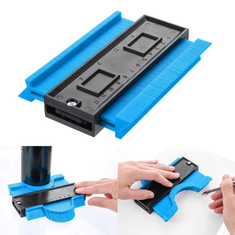Profile Contour Gauge Shape Copier Ruler Cutting Template Multi Purpose Measuring Tool for Tile Ceramic Woodworking Construction