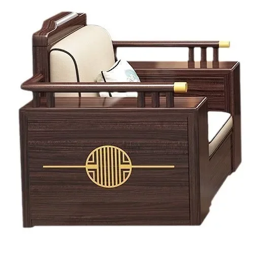 

Chinese style, solid wood, sofa, purple gold, sandalwood, modern, simple, living room, winter and summercombination