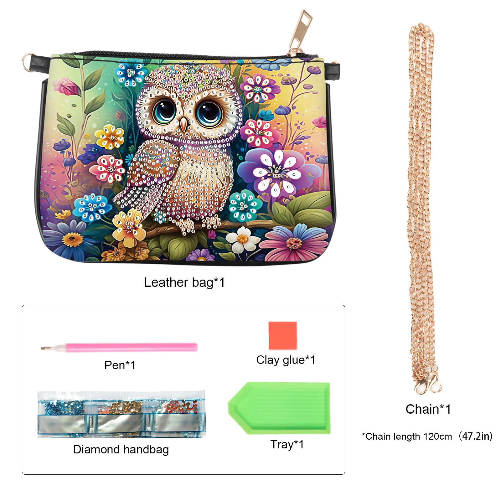 Special Shape Highland Yak Diamond Painting Purses Diamond Painting Clutch Bag Rhinestone Stitch Shoulder Bag for Christmas Gift
