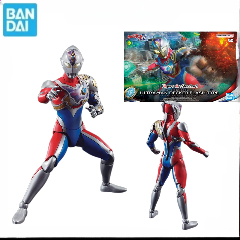 Bandai Original Genuine Figure rise Standard Ultraman Decker FLASH TYPE Assembly Anime Action Figure Model Toys Gift Collectible