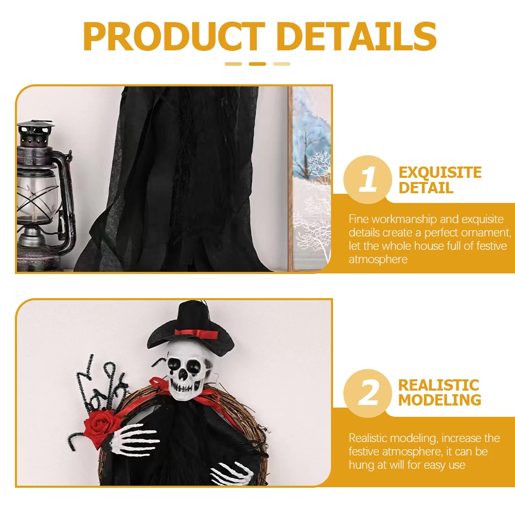 

Ghost Door Hangings Halloween Front Wreath Decor Crawl Wall Cloth Decorating Outdoor