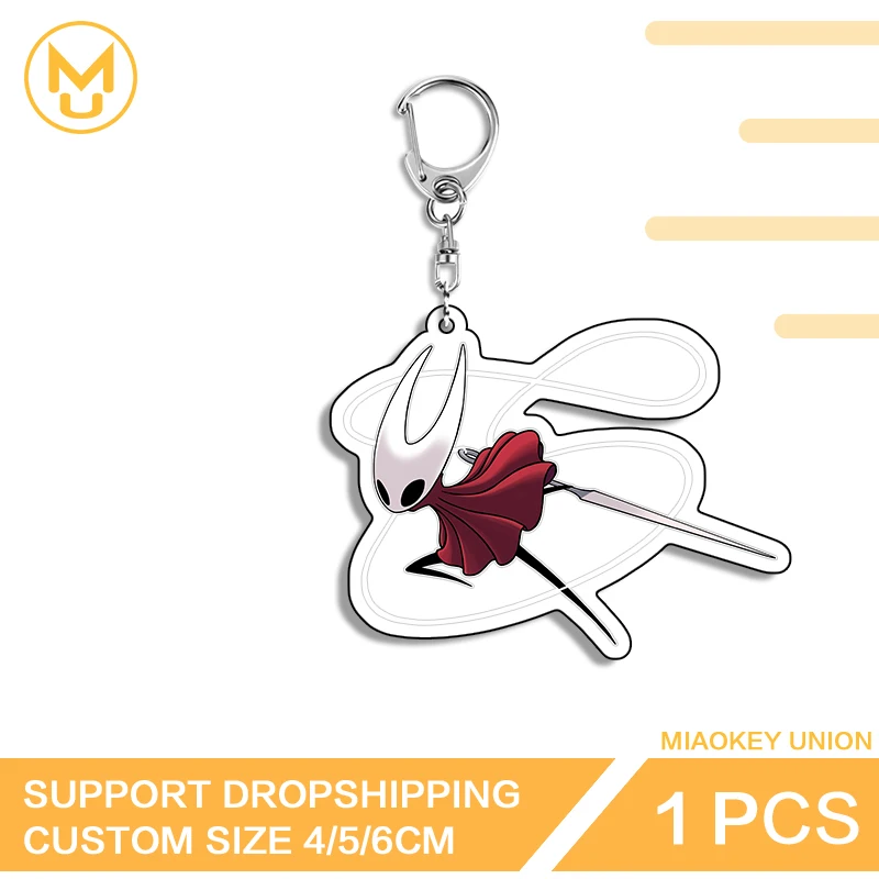 Red Devil Hollow Knight Creative Key Chains Hot Selling Q Edition Pendant Props Pretty DIY Jewelry Decoration Toys Hobbies