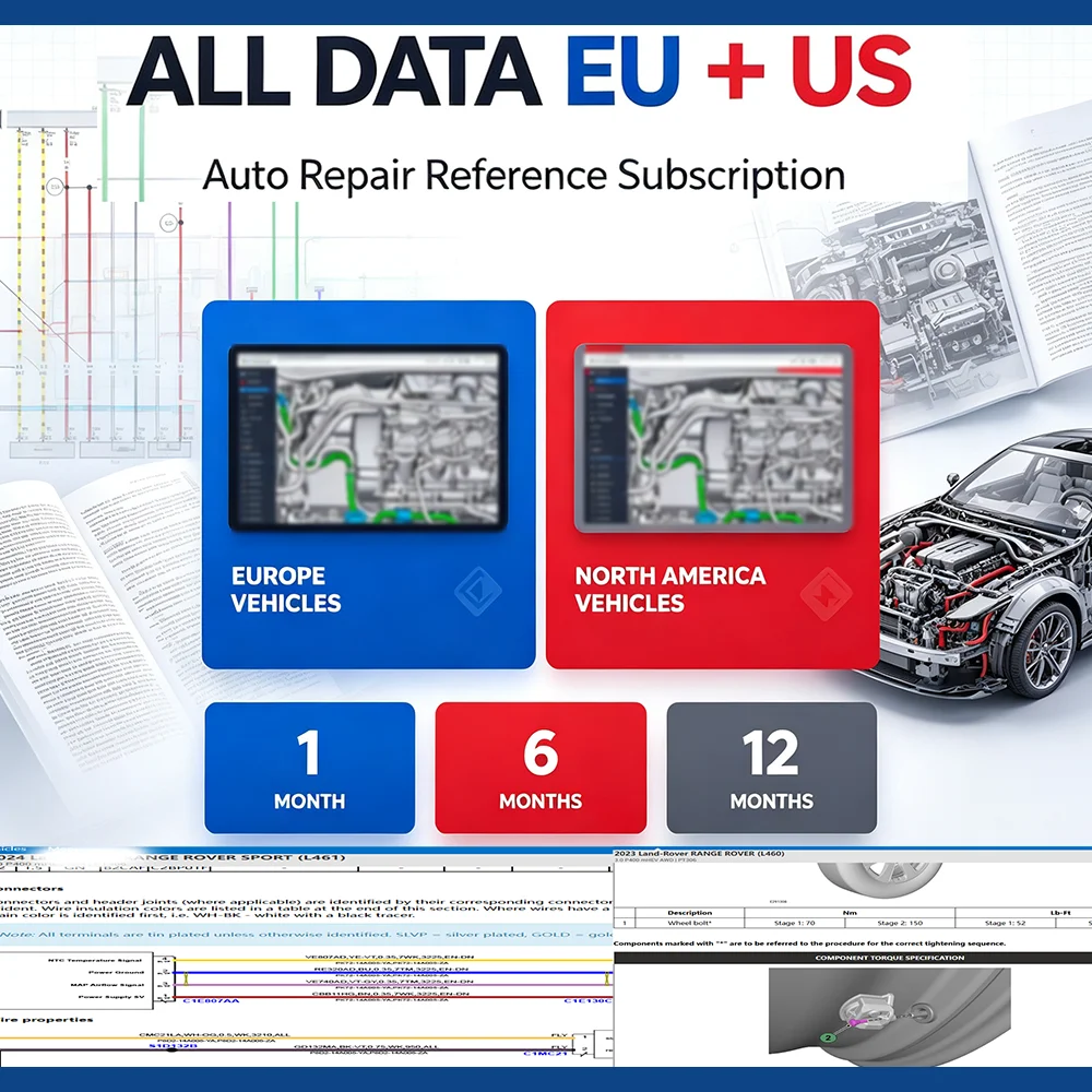 ALLDATA EU&US Package Online Account Software Auto Repair Data Subscription Wiring Diagram DTC Code Service Manual Full Version