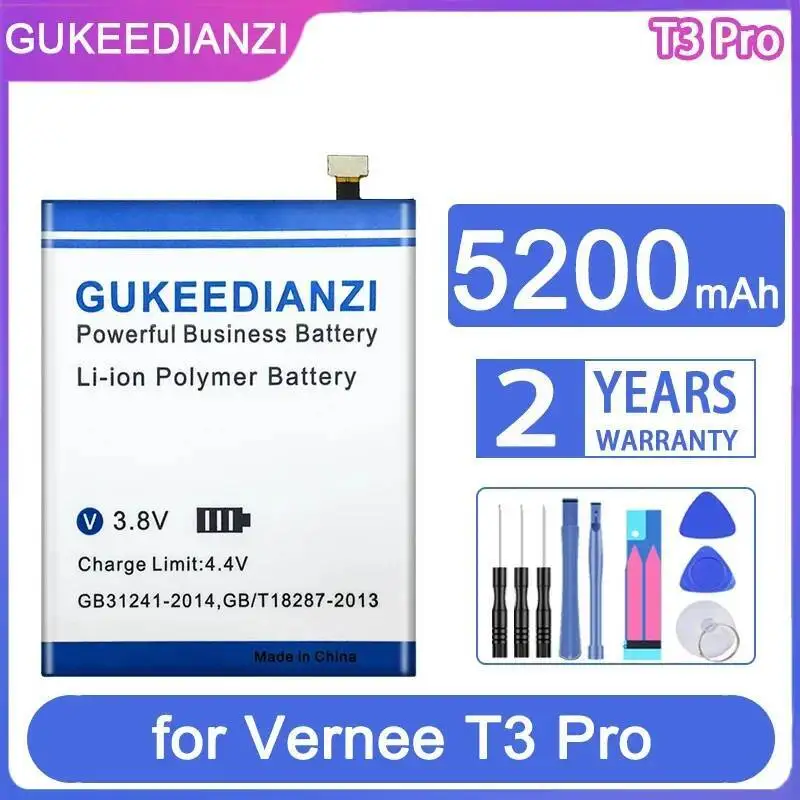 

Долговечный аккумулятор для мобильного телефона 5200 мАч для Doogee 476180P Vernee T3 Pro Safe