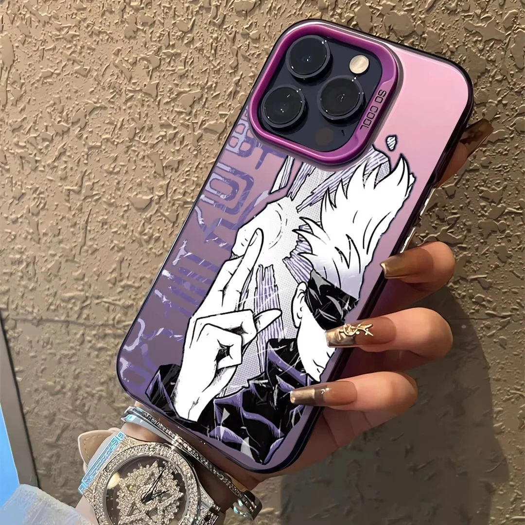 AHot Anime Jujutsu Kaisen Gojo Phone Case For Samsung Galaxy A55 A54 A35 S25 S24 S23 S22 S21 Ultra Plus Candy Matte Shockproof