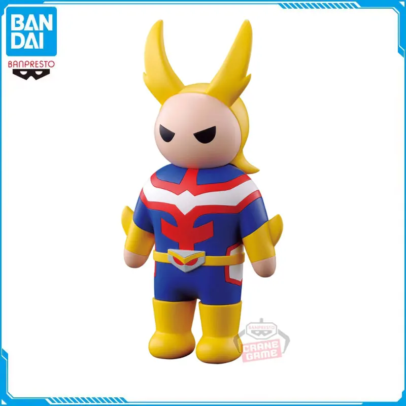 Bandai Original My Hero Academia SOFVIMATES All Might Soft Rubber Action Figure Desktop Ornaments Cartoon Figures Model KidsGift