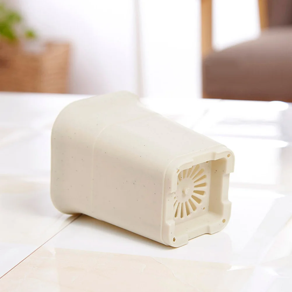 

10Pcs Frosted Plastic Flowerpots Thickened Square Planter Promoting Healthy Root Growth Succulent Nursery Plants Container