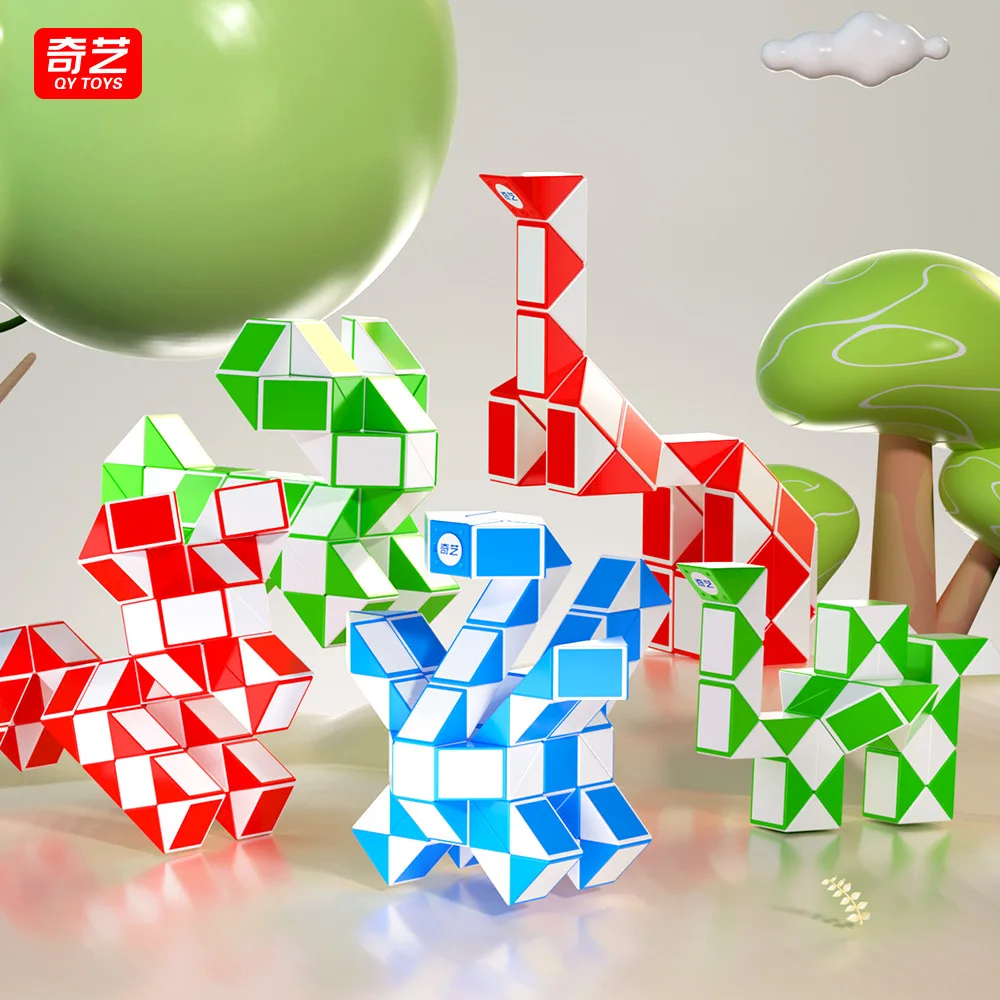 

Головоломка Qiyi Magic Snake 3D: Волшебная Змея-Кубик (96/108 сегментов), трансформируемая игрушка-антистресс, развивающая игрушка для детей