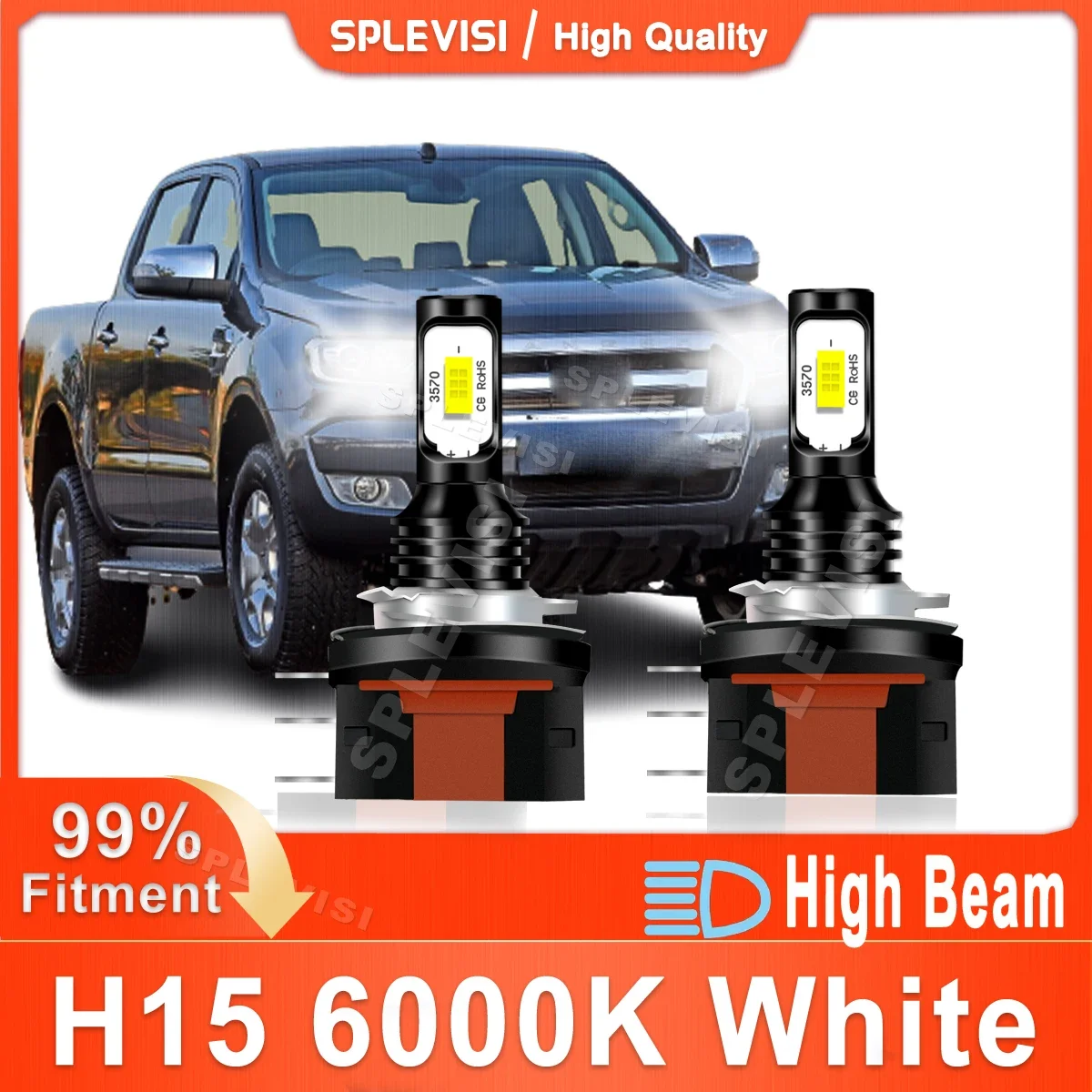 

H15 LED Car Light High Beam For Ford Ranger MK3 Focus MK3 2015 2016 2017 2018 2019 2020 B-Max 2012 2013 2014 2015 2016 2017 2018