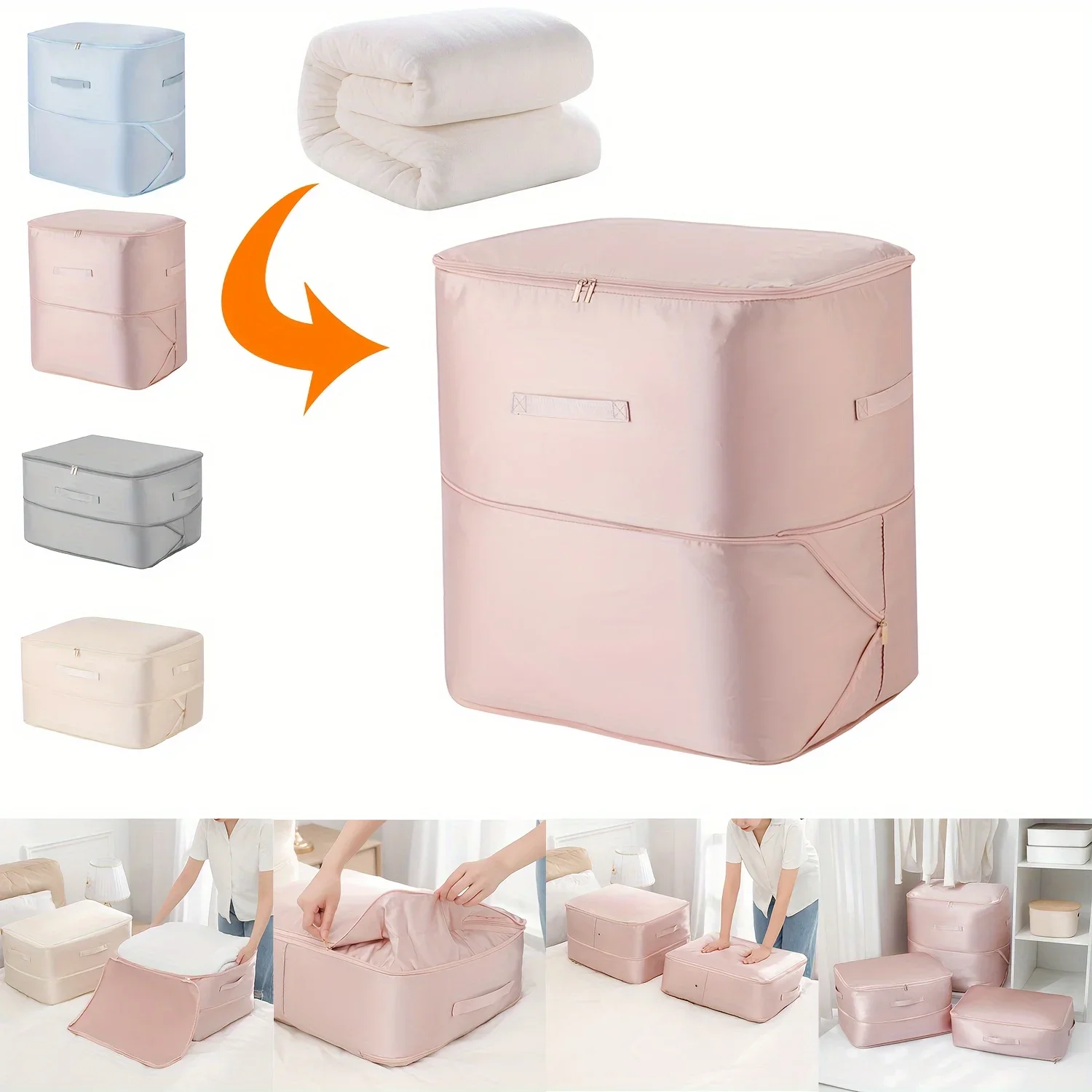 

Large Compression Bag Quilt Clothes Closet Cabinet Organizer Storagepouch Ultra Space Saving Self Compression Organizer Tech bag