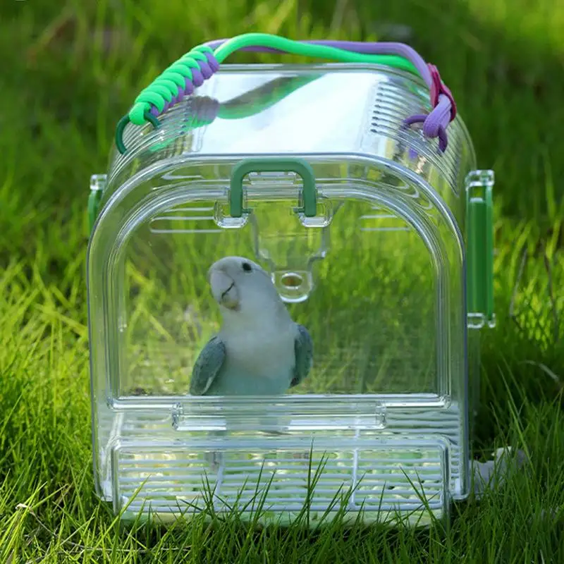 

Wide Bird Cage Habitat With Easy-Clean Pull Out Tray For Parakeet Foldable Bird Supplies Nesting With Breathable Spacious