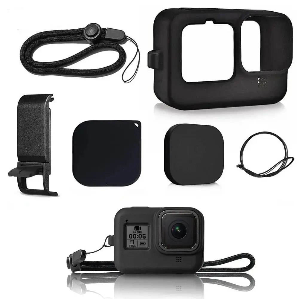 Anti Loss Silicone Case Soft Rubber Shockproof Film Housing Cover Durable Protective Lens for Go Pro 12/11/10/9/8