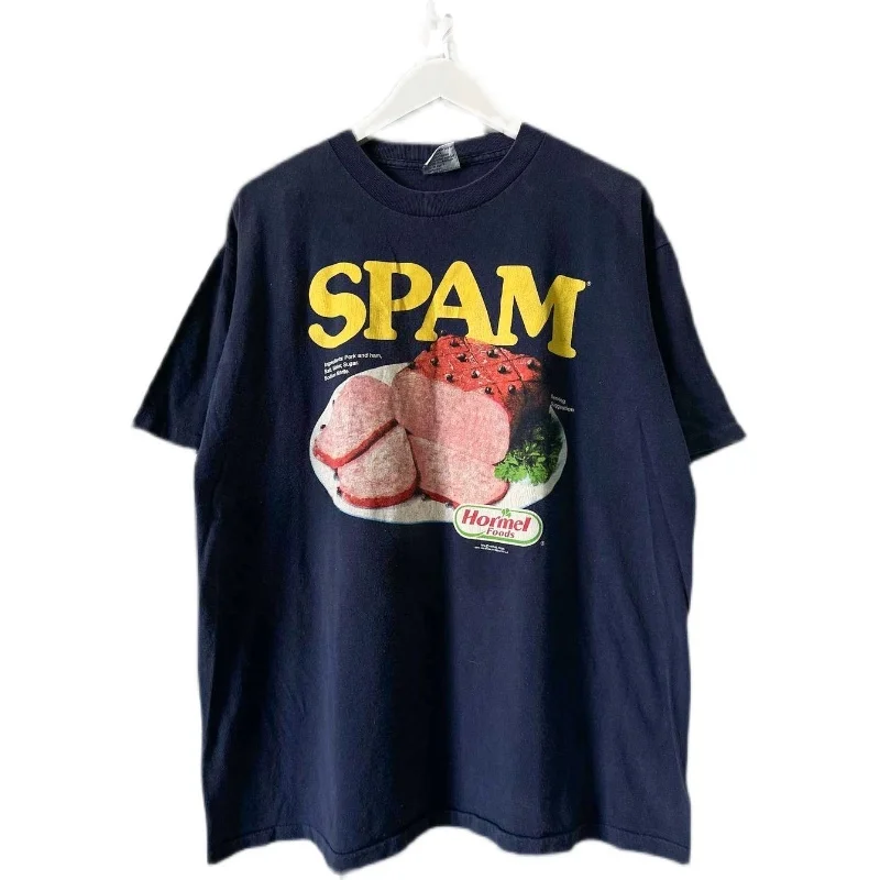 Quem se importa retrô americano sle solto ajuste ort sve camiseta estampa engraçada vintage high street algodão desenho animado redondo ne top