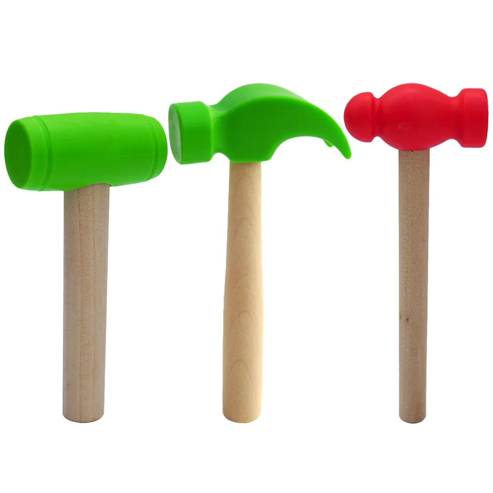 

Набор из 3 деревянных молотков для детей: имитация инструментов для игр, развития силы хвата и моторики рук, развивающая игрушка