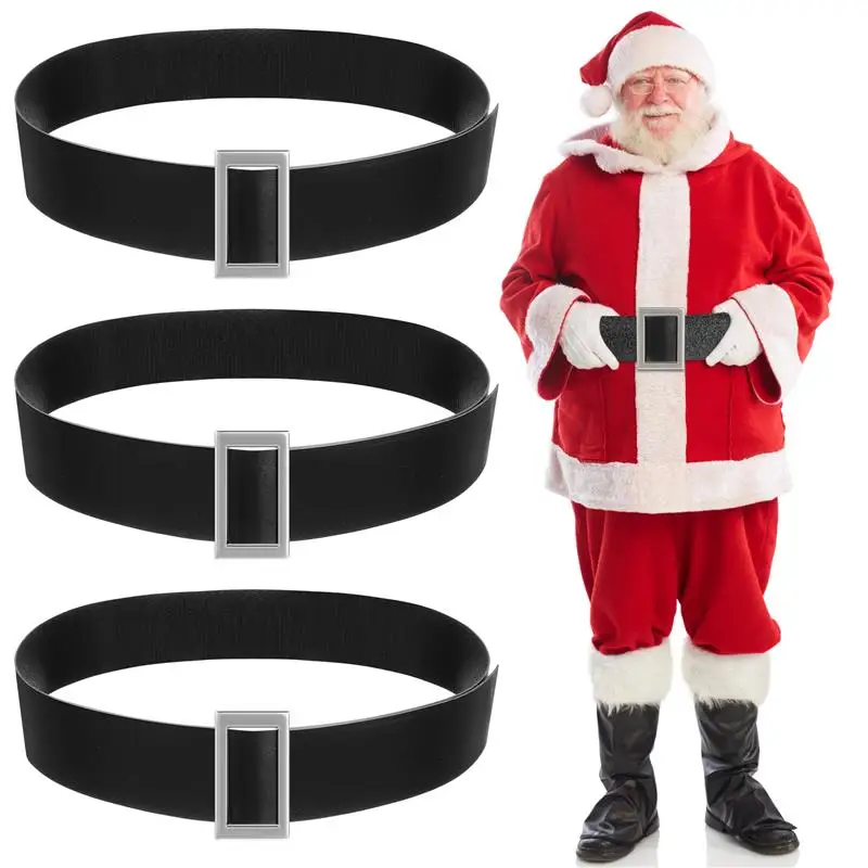 

3pcs Santa Claus Waistband Buckles All-match Belt Buckles Santa Claus Clothes Belt for Party Festival