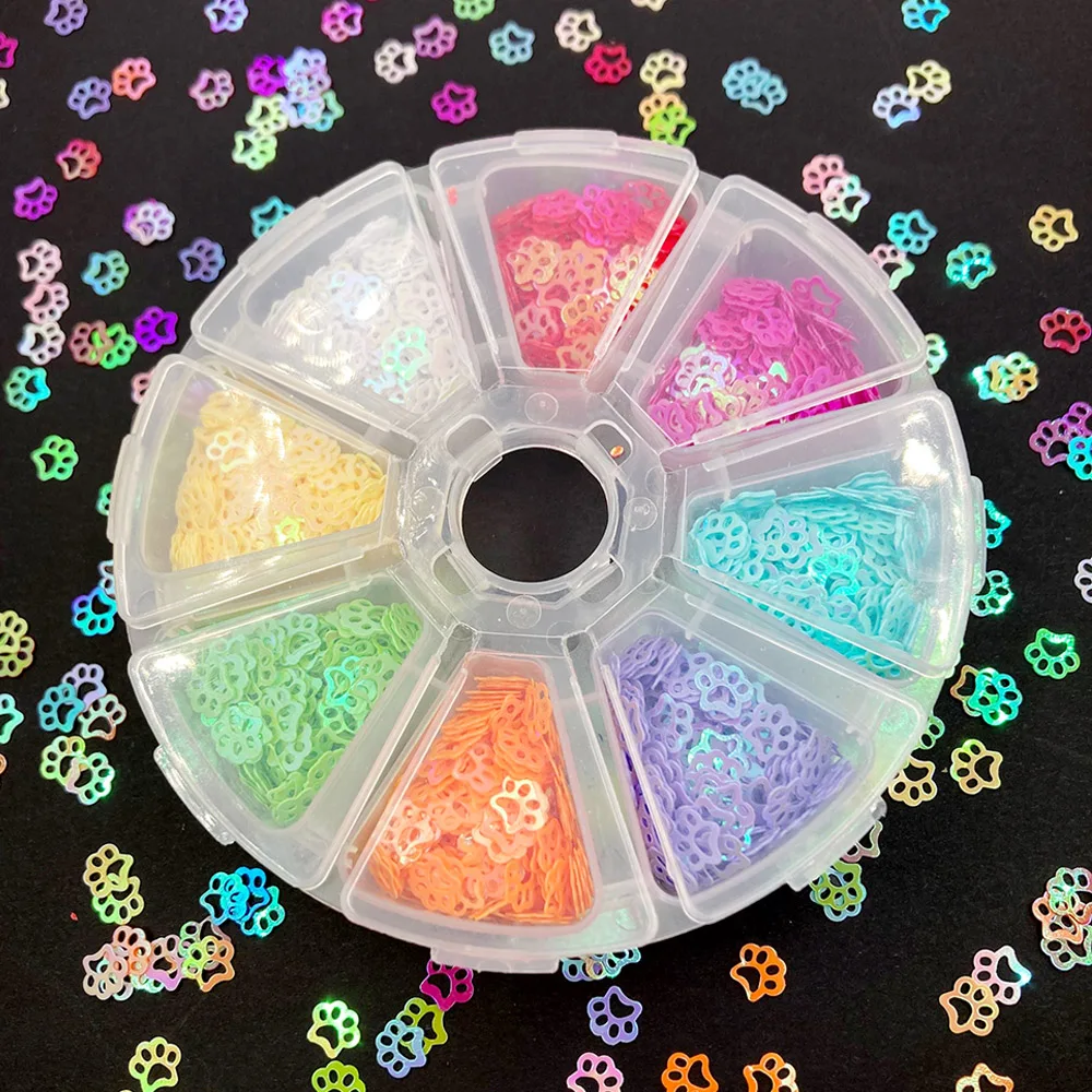 60g/Box Cat Paw Flower Rabbit Head Shape Loose Sequins for Crafts Paillettes Glitter Nail Art Decoration DIY Confetti Accessorie