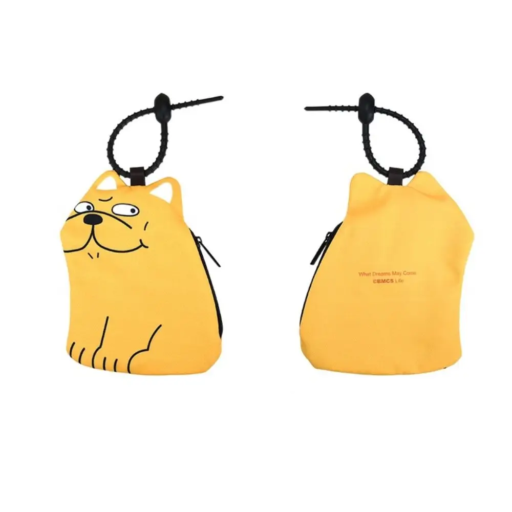 Trendy Single Layer Capybara Earphone Pouch Cat Dog Capybara Makeup Bag Portable Frog Cute Storage Bags Kids Gifts