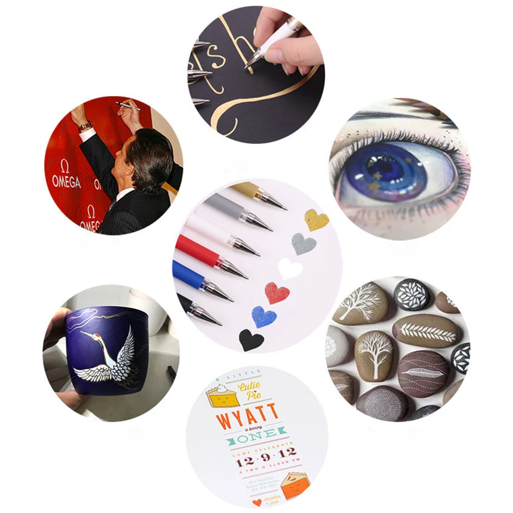1 Stück Japan UNI Gelstift 1,0 mm Uniball UM-153 Hochzeit Unterschrift Weißgold zum Schreiben Malen Graffiti Highlight Kunstbedarf – Detail 4