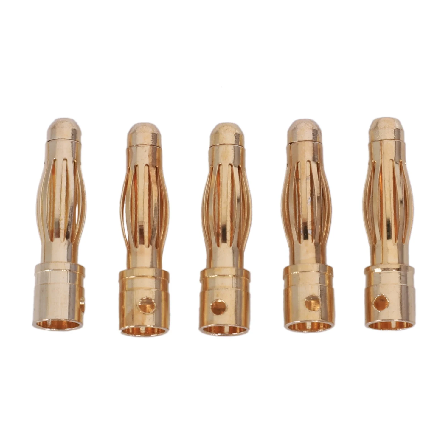 10 Stück goldfarbener 4 mm männlicher Bananenstecker, Rundstecker, Ersatz