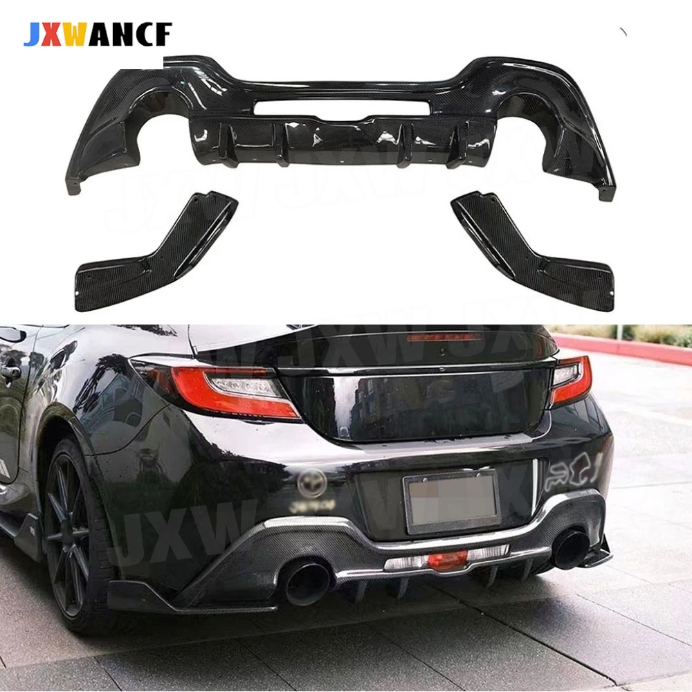 

JXWANCF задний диффузор из углеродного волокна с Canard для Toyota GR86 Subaru BRZ 2022 2023, задний спойлер FRP для автомобиля