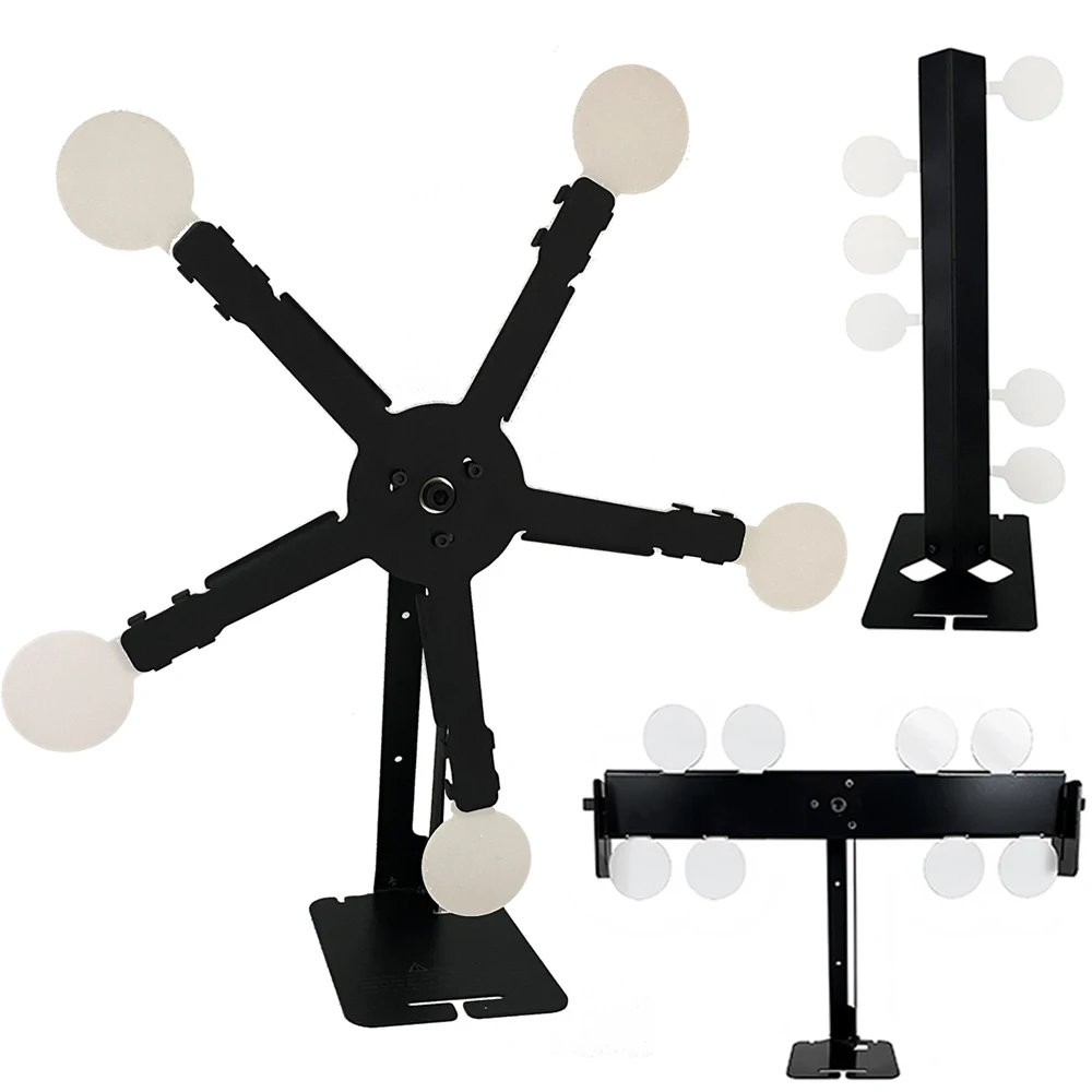 reactive-shooting-target-metal-airsoft-target-360°-180°-rotary-target-stand-with-5-6-8-steel-plates-for-pistol-bb-guns-training