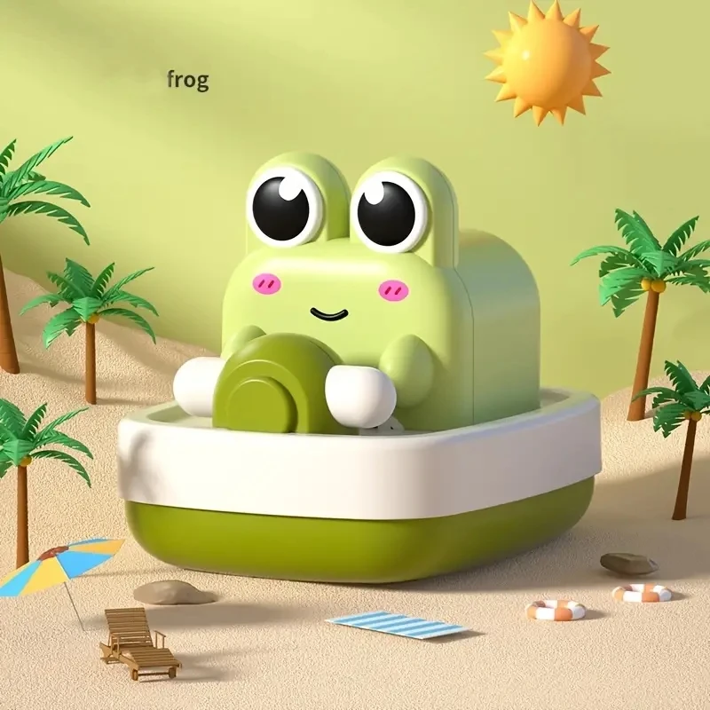 Juguete de baño de rana con mecanismo de relojería para niños, piscina de cuerda, bañera, juguete de baño para bebés, regalo de cumpleaños para niños pequeños, bebés