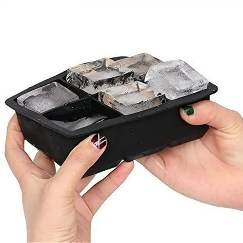 Grid Big Ice Food Mold Giant Jumbo Large Food Grade Silicone Ice Cube Square Tray Mold DIY Ice Maker Ice Cube Tray