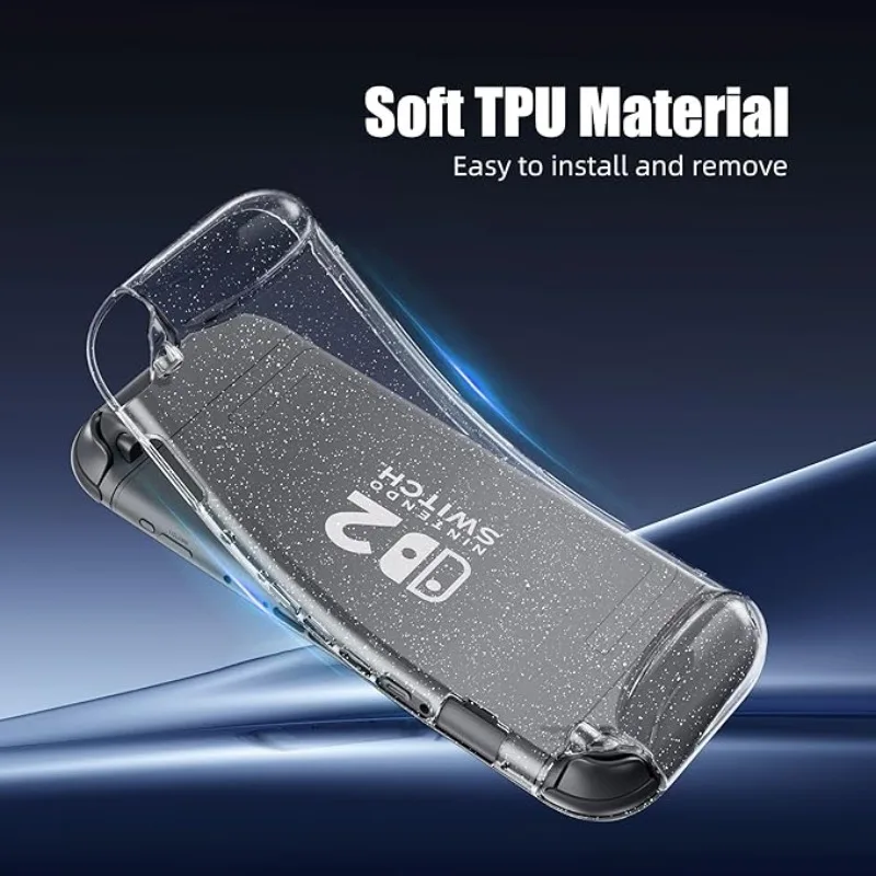 

Transparent TPU Shockproof Protective Case Shell Durable Gaming Cover Handheld For Nintendo Switch 2