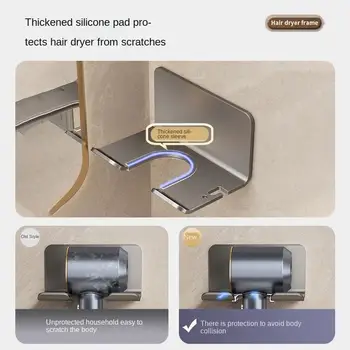 浴室吹風機支架 直髮器支架 免釘壁掛式置物架 浴室收納架 壁掛式家居 6 最佳銷售 美髮器支架 - №3
