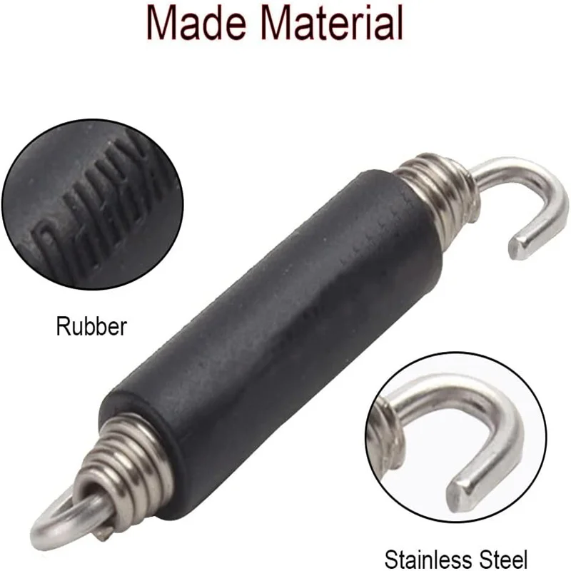 2Pcs Stainless Steel Motorcycle Exhaust Connect Springs Universal Muffler Hook Front Middle Link Pipe Vehicle Repair Accessory