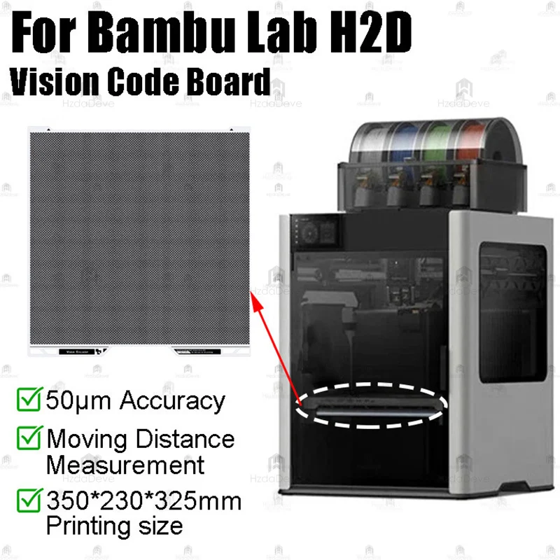 

Для Bambu Lab H2D Vision Code Board 50 мкм, точность движения, усовершенствованный калибровочный инструмент для Bambu Lab H2D, аксессуары для 3D-принтеров