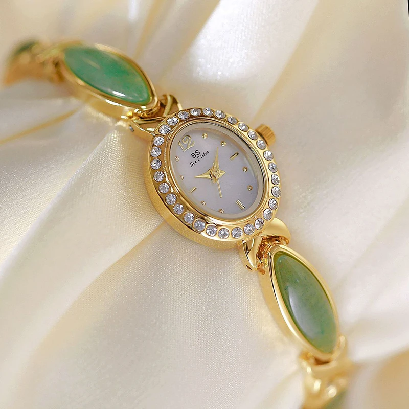 

2025 женские наручные часы, лучший бренд класса люкс для женщин, часы-браслет, золотые овальные часы со стразами, relogio feminino, дропшиппинг, мода