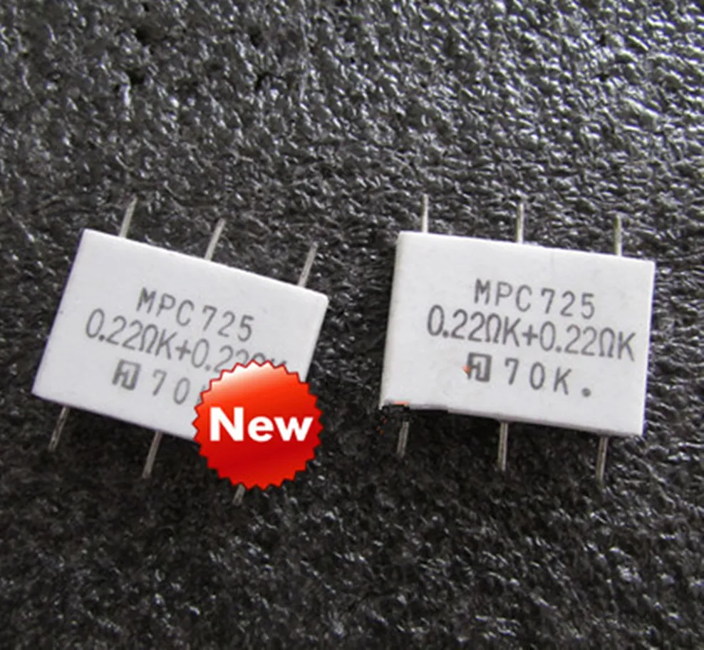 100%NEW  original 5PCS  MPC725 5W 0.22R+0.22ΩK ceramic cement resistor