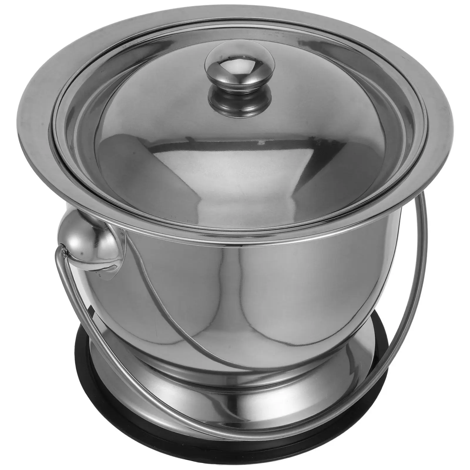 

Ergonomic Stainless Steel Potty with Lid Home Urinal for Adults Elderly Pregnant Women Bedside Night Use Portable Urine