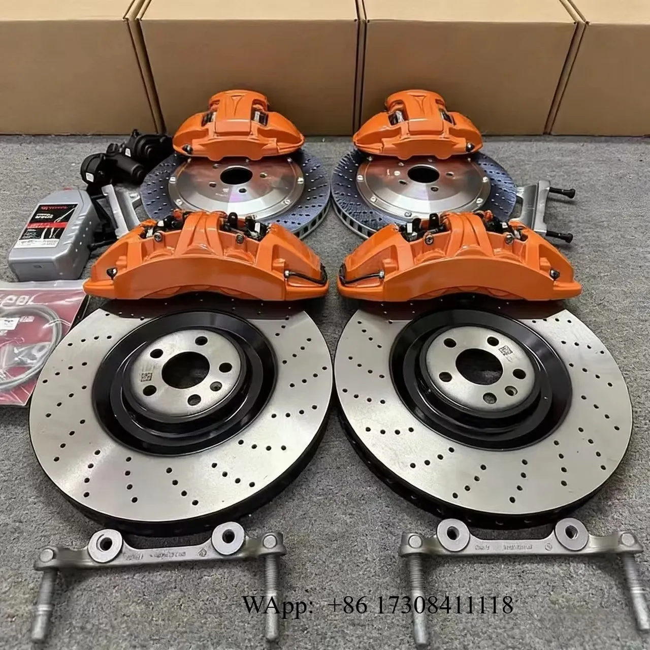 

Big Brake Kit 6 Piston Calipers with Custom Steel Disc Rotor for 718 911 X5 X6
