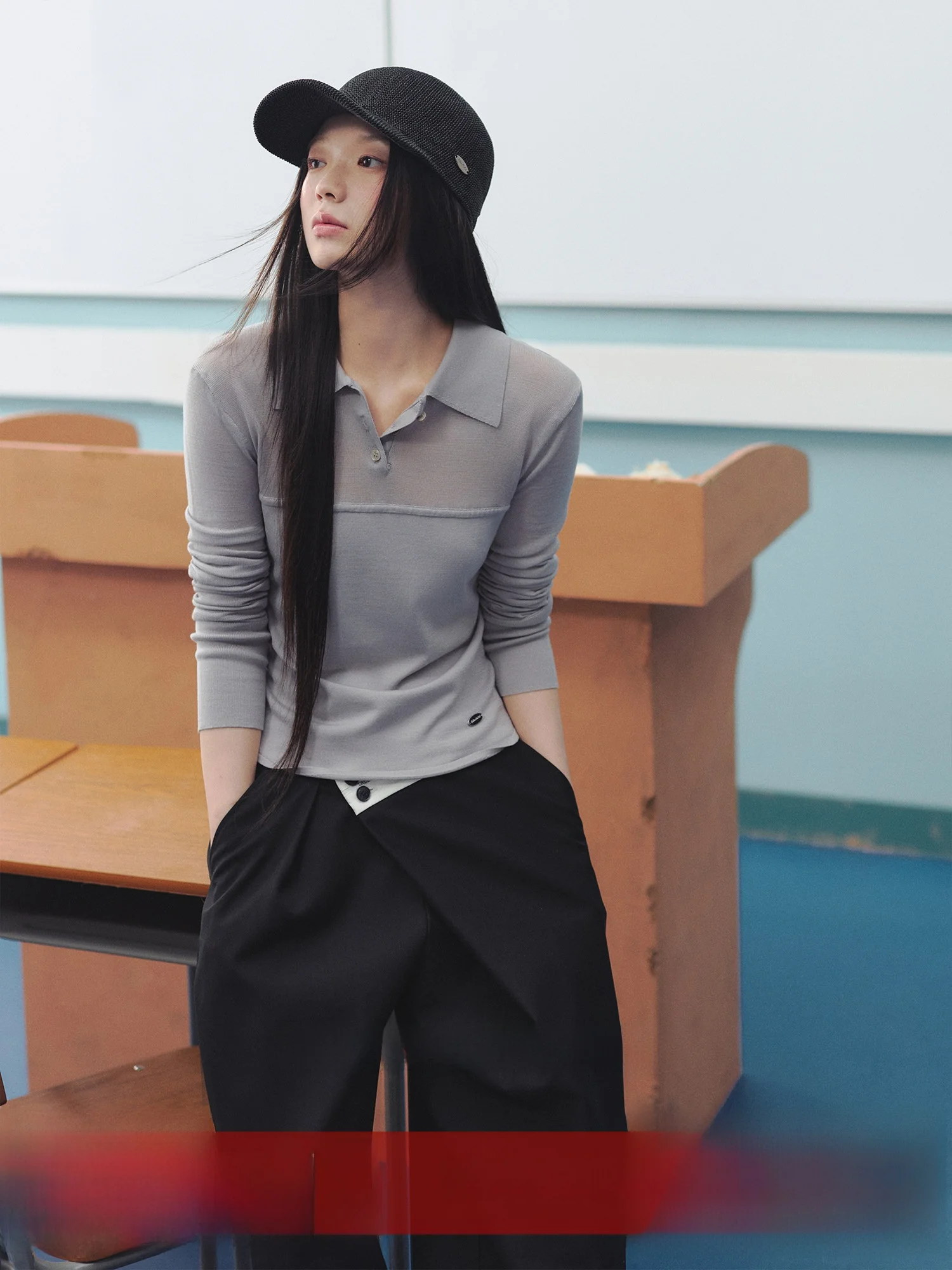 

La Lune Du Ciel Women's Pure Color Long Sve Ne Knitted irt Casual Versatile Autumn Faion Pre-Order Youth Size