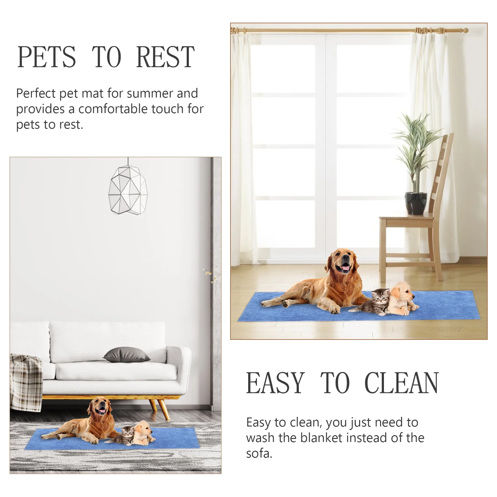 

Lightweight Waterproof Pet Mat Polyester Sofa Cover Couch Protector Chair Blanket for Dog Cat Summer Sofa Use