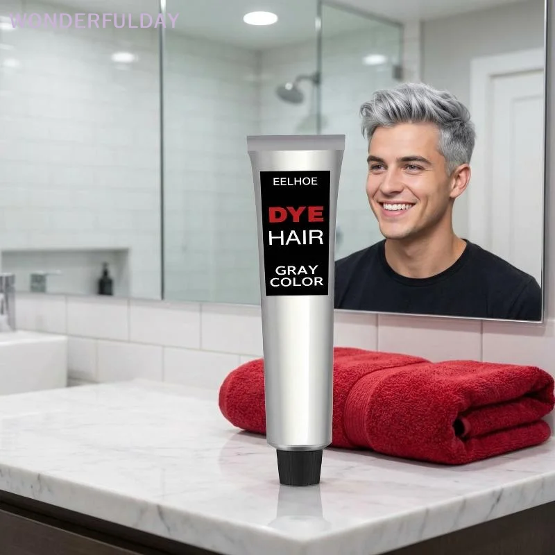 New  Fashion Hair Dye Cream Nourishing Enhancing Hair Luster Easy to Color Long Lasting Color Grandma Grey Hairdressing Cream