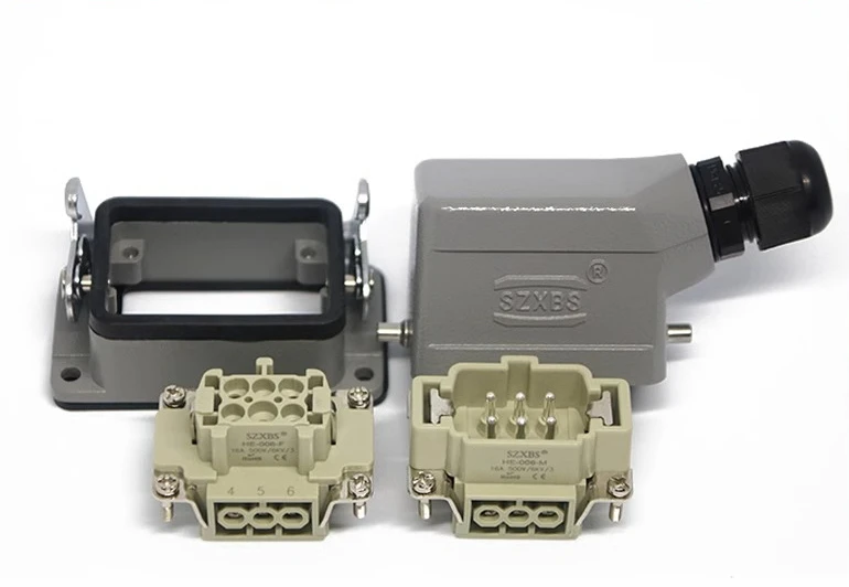 

Suitable for Xiba HE-006 core-M/F heavy duty connector rectangular plug socket hot runner 16A male and female H6B-TS/TG