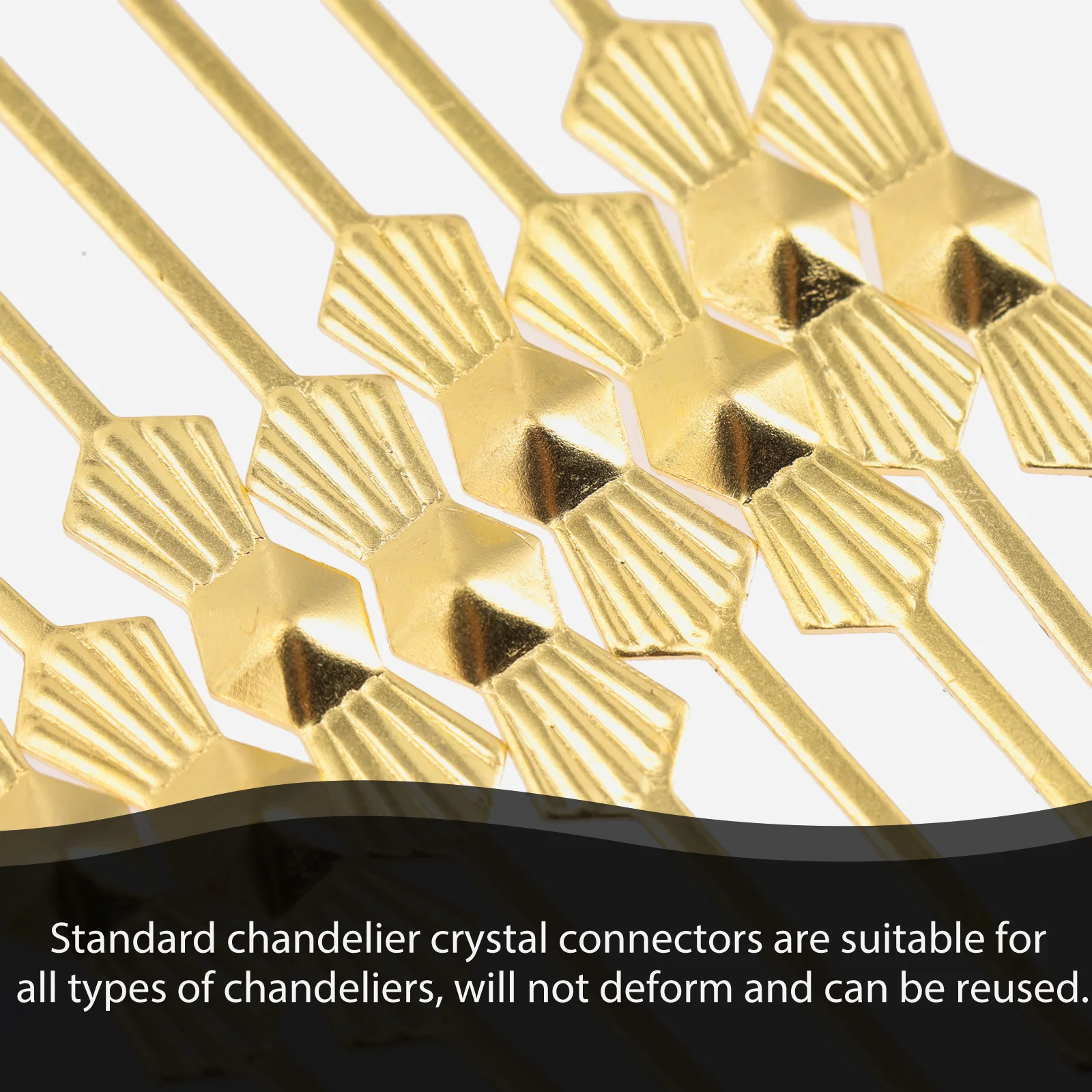 

200Pcs Bow Tie Chandelier Connectors Crystal Clips Pins Fastening Ceiling Light Crystal Replacement Parts Accessories