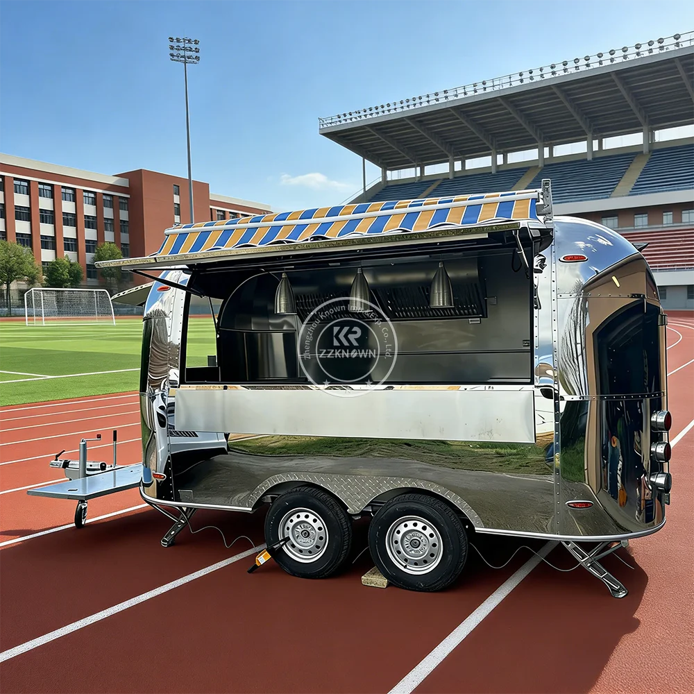 Camión de Comida Rápida Personalizado para Hamburguesas y Helados, Servicio de Catering en la Calle, Cocina Móvil para Eventos al Aire Libre, Remolque de Comida para Negocios