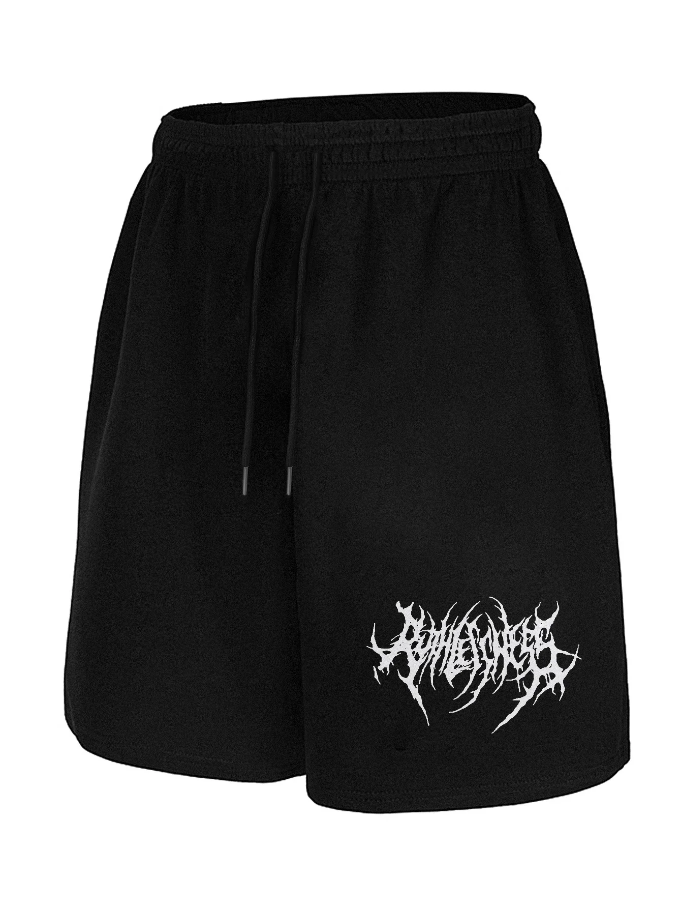 

Men's Summer Gothic Print Casual Shorts Loose Fit Elastic Waistband with Drawstring Suitable for Everyday Wear