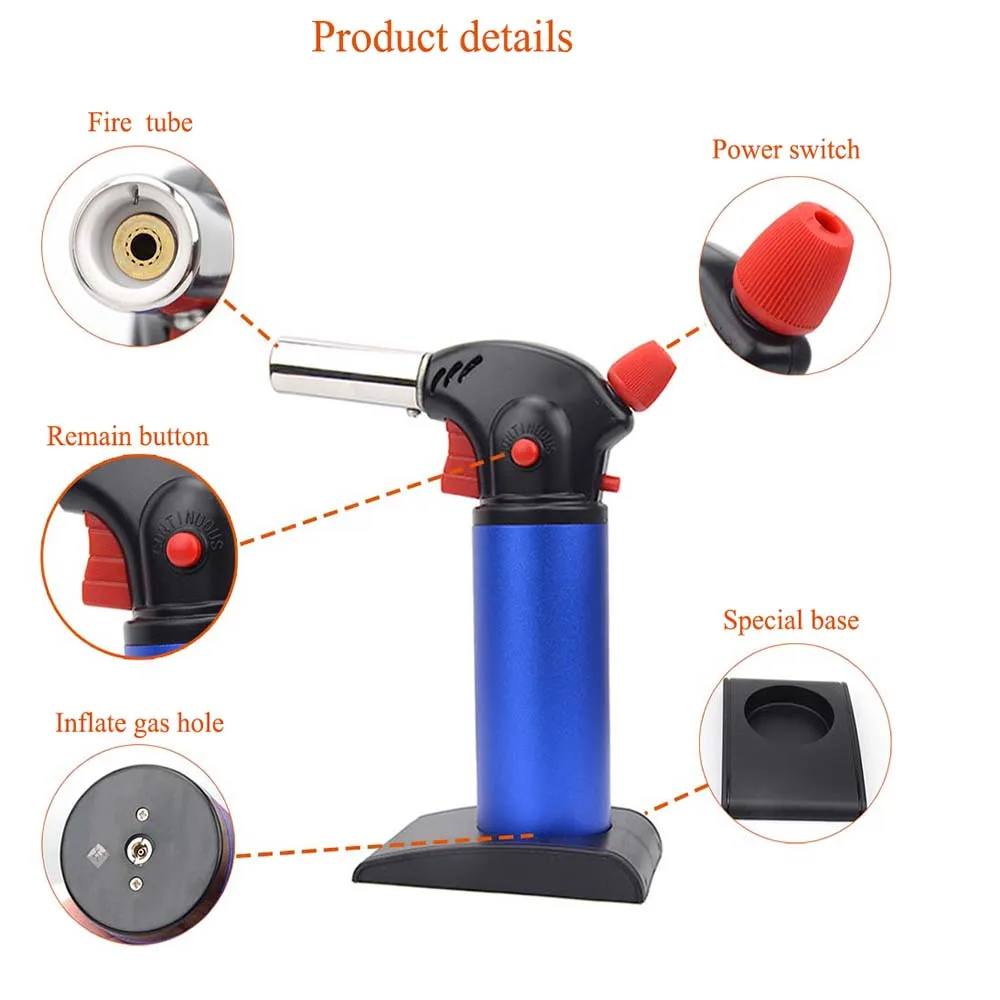 Flame Gun Gas Burner Gas Torch  Blow  Cooking Auto Ignition Butane Gas Kitchen Fire Maker Torch for BBQ Camping Cooking