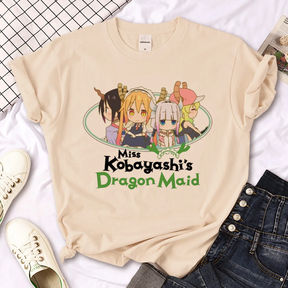 Kobayashi Dragon Maid top women harajuku designer graphic t-shirts female streetwear anime clothing