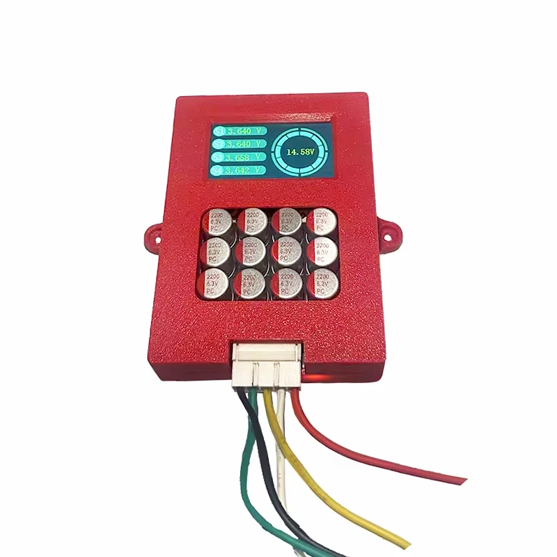 Heltecbms 3-4S 5A Balancer with voltage display TFT Lipo/lifepo4 battery voltage tester energy transfer equalizer